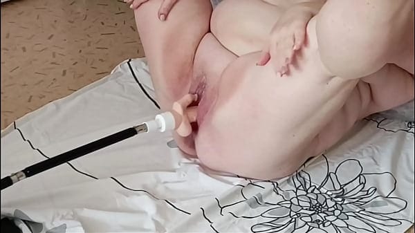 OMG!!! Old Fat Granny Squirts During Sex Machine Fuck